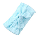 Wide Baby Nylon Newborn Headband Knotted Bow Hair Band Braid Bows Baby Hair Accessories for Infants 27 Colors JFNY099
