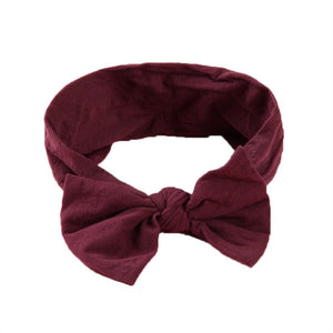 Soft  Baby Bows Turban Knotted Bow Baby Headband Nylon Head Wraps Infant Hair Accessories 27 Colors for Baby Girls  JFNY069
