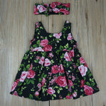 Pudcoco Girls Dress Summer 2019 Brand Kids Red Cotton Dresses for Girls Costumes with Button Princess Dress Matched Headband