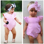 Children Pink Princess Bodysuit Baby Girl Clothes Bodysuit Jumpsuit Outfits Sunsuit 0-18M