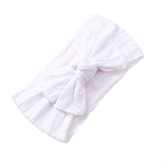 Wide Baby Nylon Newborn Headband Knotted Bow Hair Band Braid Bows Baby Hair Accessories for Infants 27 Colors JFNY099