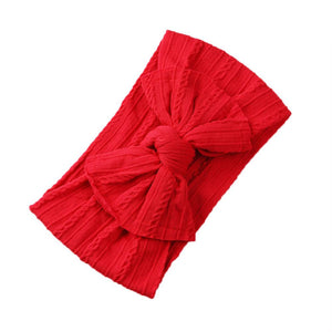 Wide Baby Nylon Newborn Headband Knotted Bow Hair Band Braid Bows Baby Hair Accessories for Infants 27 Colors JFNY099