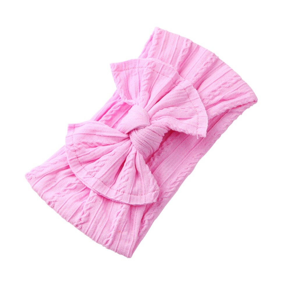 Wide Baby Nylon Newborn Headband Knotted Bow Hair Band Braid Bows Baby Hair Accessories for Infants 27 Colors JFNY099