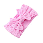 Wide Baby Nylon Newborn Headband Knotted Bow Hair Band Braid Bows Baby Hair Accessories for Infants 27 Colors JFNY099