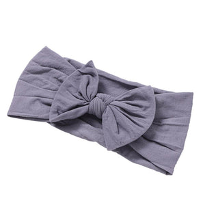 Soft  Baby Bows Turban Knotted Bow Baby Headband Nylon Head Wraps Infant Hair Accessories 27 Colors for Baby Girls  JFNY069