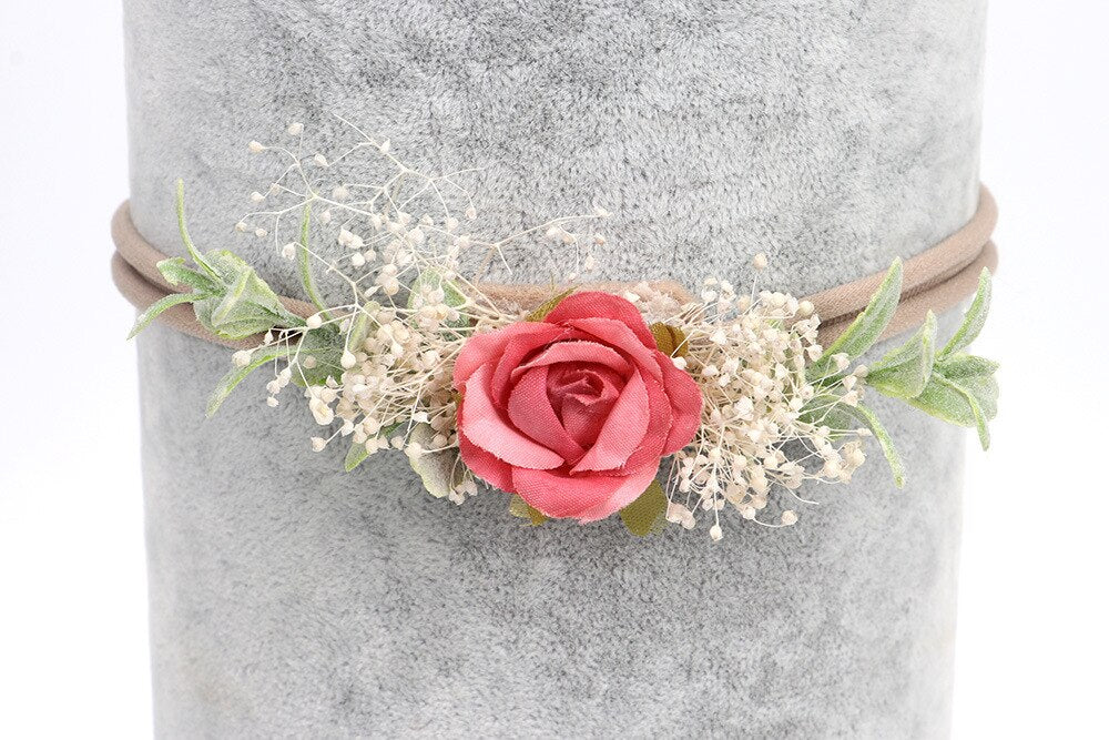 Newborn Nylon Flower Headbands Infant Seaside Headwear Baby Tieback Bunny Headband Girls Flower Crown Eater Bunny Bebes Turban
