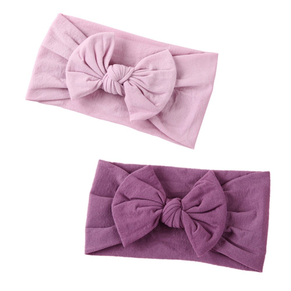 Soft  Baby Bows Turban Knotted Bow Baby Headband Nylon Head Wraps Infant Hair Accessories 27 Colors for Baby Girls  JFNY069