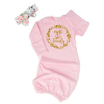 PUDCOCO Newest Baby Girl Flower Swaddle Wrap Blanket Long Sleeve Sleeping Bag Pajamas Sleepwear & Robes +Headband Set 0-24M