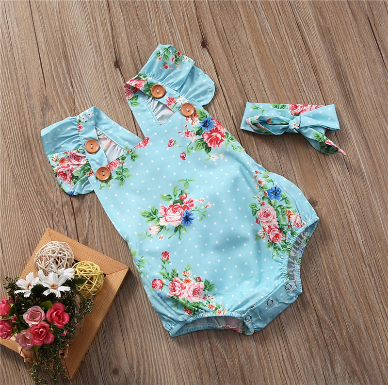 2pcs/Set Newborn Baby Clothes Sleeveless Girl Boy Clothes Casual Design Cotton Baby Rompers With Headband de bebe costumes