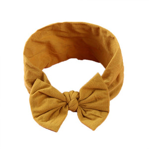 Soft  Baby Bows Turban Knotted Bow Baby Headband Nylon Head Wraps Infant Hair Accessories 27 Colors for Baby Girls  JFNY069
