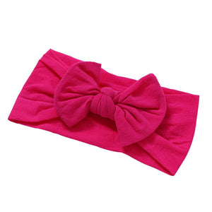 Soft  Baby Bows Turban Knotted Bow Baby Headband Nylon Head Wraps Infant Hair Accessories 27 Colors for Baby Girls  JFNY069