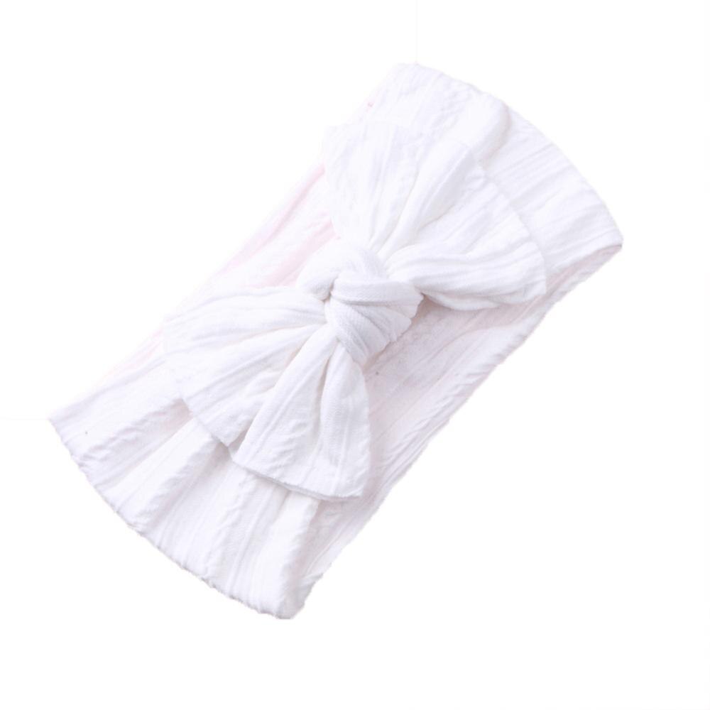 Wide Baby Nylon Newborn Headband Knotted Bow Hair Band Braid Bows Baby Hair Accessories for Infants 27 Colors JFNY099