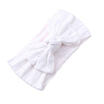 Wide Baby Nylon Newborn Headband Knotted Bow Hair Band Braid Bows Baby Hair Accessories for Infants 27 Colors JFNY099