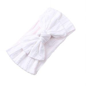 Wide Baby Nylon Newborn Headband Knotted Bow Hair Band Braid Bows Baby Hair Accessories for Infants 27 Colors JFNY099