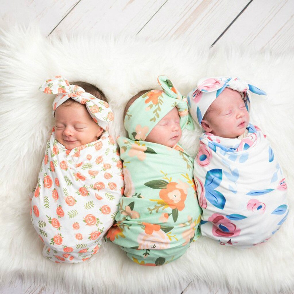 Newborn Baby Swaddle Sleep Bag Blanket Swaddle Printed Sleeping Bag Sleep Sack Stroller Wrap Suitable for Baby from 0~3Months z6