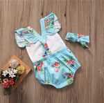 2pcs/Set Newborn Baby Clothes Sleeveless Girl Boy Clothes Casual Design Cotton Baby Rompers With Headband de bebe costumes