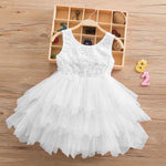Summer Dresses For Girl 2019 Girls Clothing White Beading Princess Party Dress Elegant Ceremony 4 5 6 Years Teenage Girl Costume