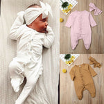 Newborn Infant Baby Boy Girl 0-12M Kids Cotton Romper Jumpsuit Clothes Outfit
