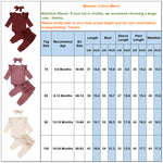 Newborn Infant Baby Girls Ruffle T-Shirt Romper Tops Leggings Pant 3Pcs Outfits Clothes Set Long Sleeve Fall Winter Clothing D20