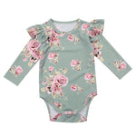 2019 Cute Infant Newborn Baby Girl Floral Romper Ruffles Jumpsuit Outfits Clothes