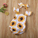 0-24M Flower Newborn Infant Baby Girl Rompers Ruffles Sunsuit Jumpsuit Summer Baby Girls Costumes