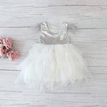 Feather Sequins Tiered Girls Dress Fluffy Tulle Party Kids Princess Dresses for Girls Baby Clothes 2-10Y E13846