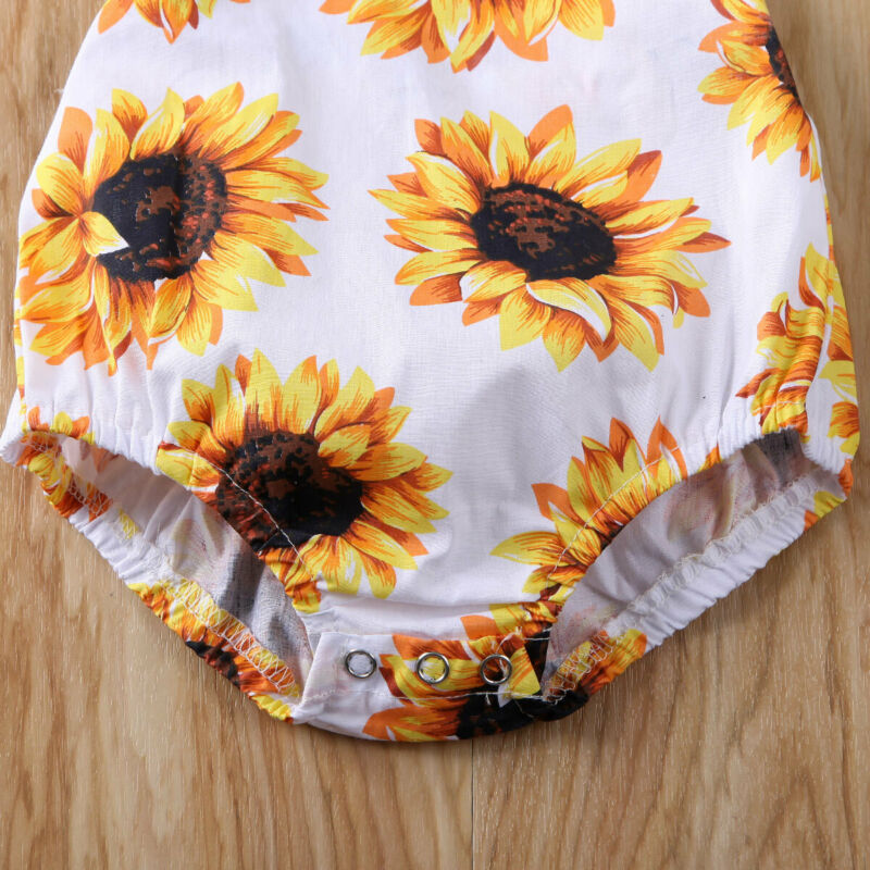 0-24M Flower Newborn Infant Baby Girl Rompers Ruffles Sunsuit Jumpsuit Summer Baby Girls Costumes