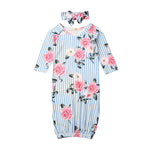 Ava Floral Gown With Head Piece