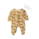 0-6M Newborn Kid Baby Girls Clothes Autumn long Sleeve Floral Romper Elegant Ruffles Jumpsuit Cotton Flower Cute Sweet Outfit