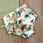 Brand 2020 New Year Gift Toddler Kids Baby Girl Infant Clothes Romper Tops Flower Print Pants Headband Bodysuit Outfits 3Pcs Set