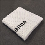 Minky personalized baby blanket
