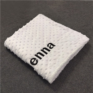 Minky personalized baby blanket