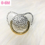 MIYOCAR handmade bling colorful rhinestone pacifier queen and King style pacifier dummy ideal gift  baby showe PBC