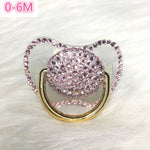 MIYOCAR handmade bling colorful rhinestone pacifier queen and King style pacifier dummy ideal gift  baby showe PBC
