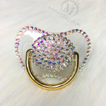 MIYOCAR handmade bling colorful rhinestone pacifier queen and King style pacifier dummy ideal gift  baby showe PBC
