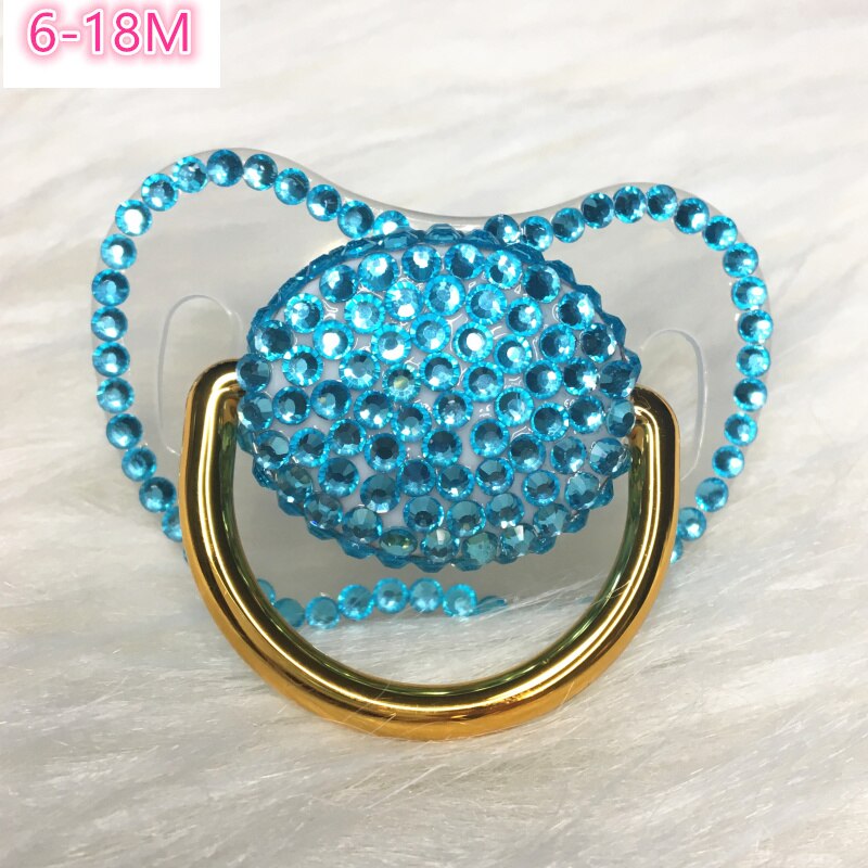 MIYOCAR handmade bling colorful rhinestone pacifier queen and King style pacifier dummy ideal gift  baby showe PBC