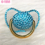 MIYOCAR handmade bling colorful rhinestone pacifier queen and King style pacifier dummy ideal gift  baby showe PBC