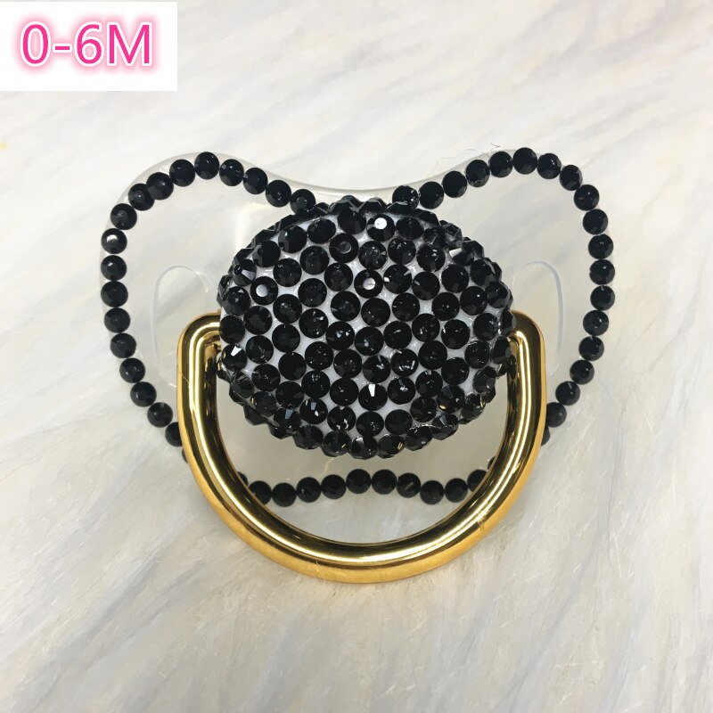 MIYOCAR handmade bling colorful rhinestone pacifier queen and King style pacifier dummy ideal gift  baby showe PBC