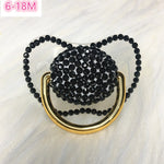 MIYOCAR handmade bling colorful rhinestone pacifier queen and King style pacifier dummy ideal gift  baby showe PBC