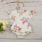 Cotton Baby Girls Clothes Romper Summer Newborn Clothes Photography 2019 Sleeveless Floral Ruffle Baby Costume Roupa Infantil