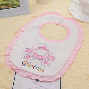 MIYOCAR Any name can make sweet baby bib and hat set unique gift for baby