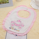 MIYOCAR Any name can make sweet baby bib and hat set unique gift for baby