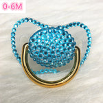 MIYOCAR handmade bling colorful rhinestone pacifier queen and King style pacifier dummy ideal gift  baby showe PBC