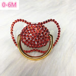 MIYOCAR handmade bling colorful rhinestone pacifier queen and King style pacifier dummy ideal gift  baby showe PBC