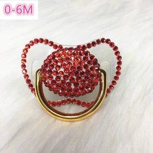 MIYOCAR handmade bling colorful rhinestone pacifier queen and King style pacifier dummy ideal gift  baby showe PBC