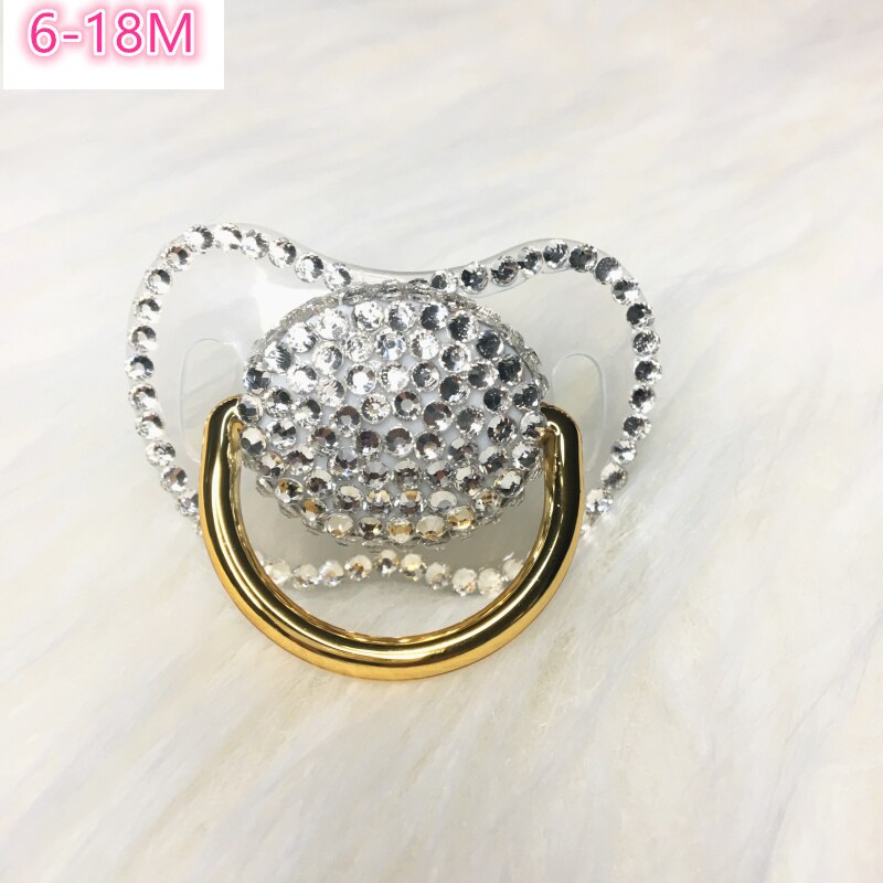 MIYOCAR handmade bling colorful rhinestone pacifier queen and King style pacifier dummy ideal gift  baby showe PBC