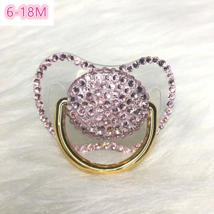 MIYOCAR handmade bling colorful rhinestone pacifier queen and King style pacifier dummy ideal gift  baby showe PBC