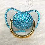 MIYOCAR handmade bling colorful rhinestone pacifier queen and King style pacifier dummy ideal gift  baby showe PBC