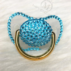 MIYOCAR handmade bling colorful rhinestone pacifier queen and King style pacifier dummy ideal gift  baby showe PBC