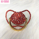 MIYOCAR handmade bling colorful rhinestone pacifier queen and King style pacifier dummy ideal gift  baby showe PBC
